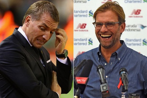 Jurgen Klopp và Brendan Rodgers khác biệt như thế nào?