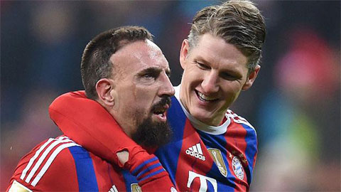 Bayern mat Schweinsteiger va Ribery o tu ket luot di Champions League hinh anh