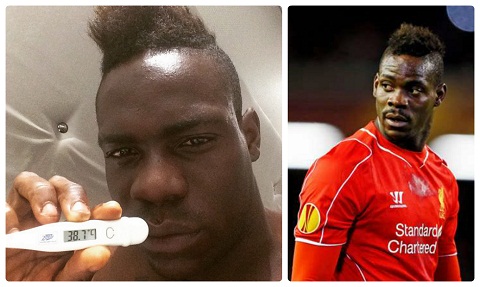 Sau chấn thương giờ Balotelli lại báo ốm để từ chối ra sân