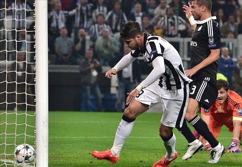 Juventus vs Real Madrid Morata ghi ban vao luoi doi bong cu hinh anh 2