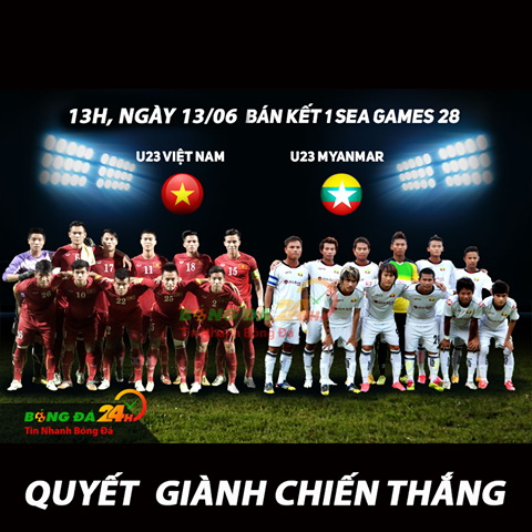 TRUC TIEP U23 Viet Nam vs U23 Myanmar 13h ngay 136 ban ket bong da nam Seagame 28 hinh anh