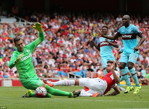 Arsenal thở phào về tình hình chấn thương của Giroud