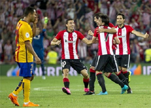 Video clip ban thang Bilbao 4-0 Barcelona (luot di sieu cup TBN 2015) hinh anh