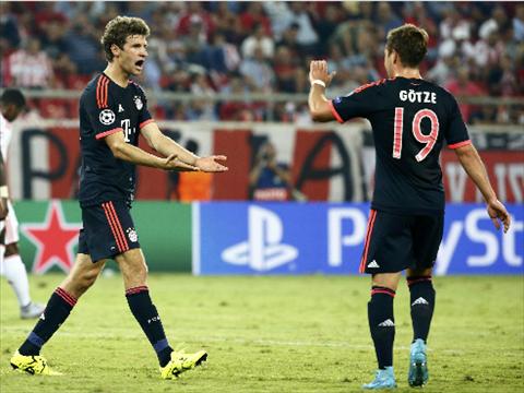 Olympiakos 0-3 Bayern Munich Thomas Muller lai toa sang ruc ro hinh anh