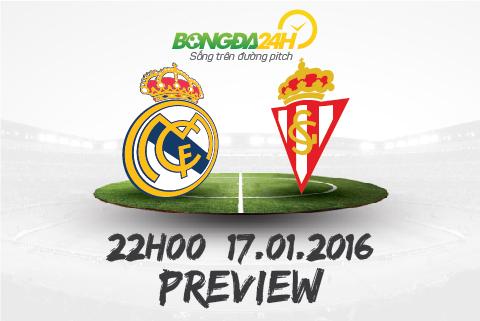 Real Madrid vs Sporting Gijon (22h ngày 17/1): Vùi dập Gijon, chọc tức Barca