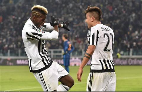 Pogba va Dybala vui ve an mung ban thang cho Juventus