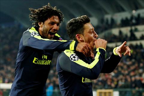 Arsenal thang Ludogorets Ozil ghi ban