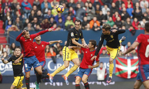 Osasuna 0-3 Atletico Madrid: Trở lại Top 4