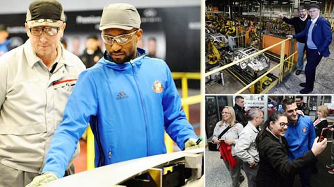 HLV David Moyes “dạy” học trò ở ... nhà máy chế tạo ô tô