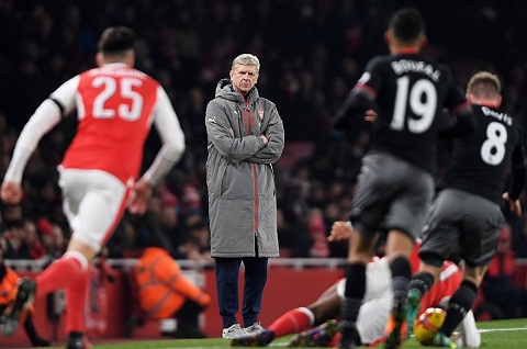 HLV Wenger: Arsenal đá kém nên thua là phải thôi