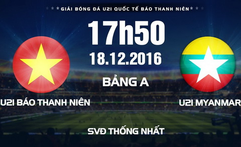 TRUC TIEP U21 Viet Nam vs U21 Myanmar 18h30 ngay 1812 (Giai U21 quoc te 2016) hinh anh