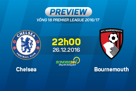 Chelsea vs Bournemouth (22h ngày 26/12): Bài kiểm tra cần thiết của Conte