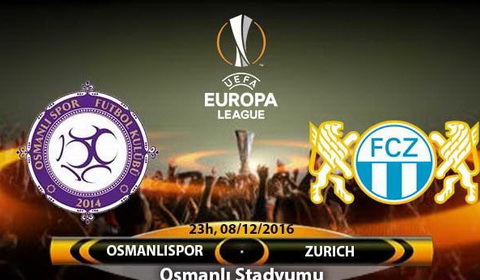 Nhan dinh Osmanlispor vs Zurich 23h00 ngay 0812 (Europa League 201617) hinh anh