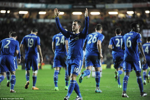 MK Dons 1-5 Chelsea Oscar lap hattrick, Hazard het tit ngoi hinh anh 2