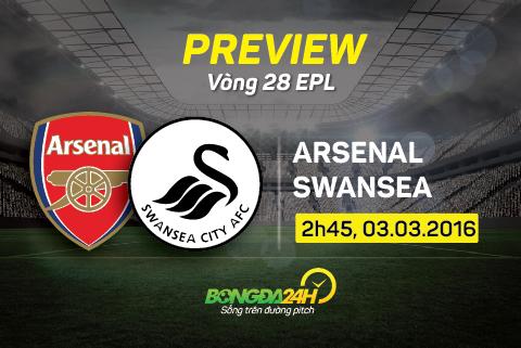 Arsenal vs Swansea (2h45 ngày 3/3): Giải sầu bằng “Thiên nga”