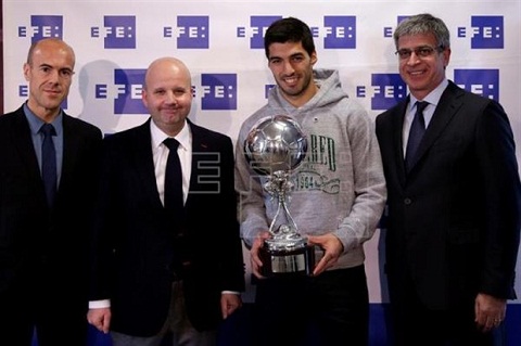 Vượt qua Messi và Neymar, Suarez xuất sắc nhất Nam Mỹ