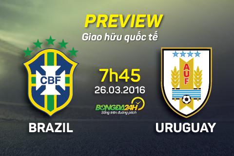 Brazil vs Uruguay (7h45 ngày 26/3): Burger thuộc về Neymar!