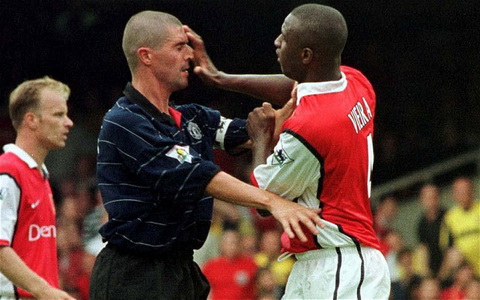 Nhung cuoc doi dau giua Roy Keane va Vieira la dac trung cho giai doan thu dich giua Man Utd va Arsenal.