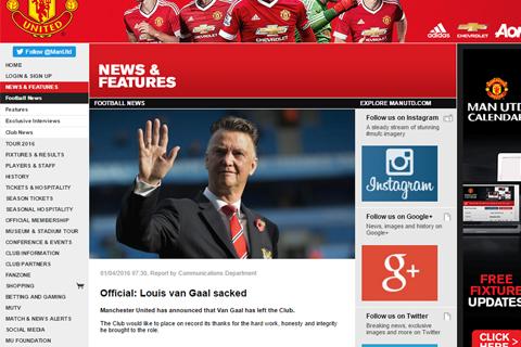 Nóng: Man United CHÍNH THỨC sa thải Van Gaal