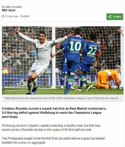 Ngoi sao Ronaldo duoc ca ngoi vi toa sang tran Real vs 3-0 Wolfsburg hinh anh 2
