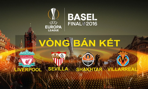 Bán kết Europa League 2015/16: ĐKVĐ Sevilla tránh được đồng hương Villarreal và Liverpool