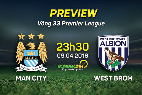 Man City vs West Brom (23h30 ngày 9/4): Lấy đà hạ gục "gã khổng lồ" PSG