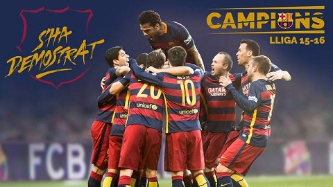 Barcelona vô địch La liga 15-16: Xóa tan nỗi đau Champion League