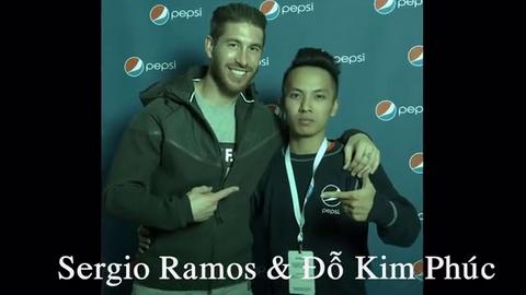 VĐV bóng đá nghệ thuật Đỗ Kim Phúc đọ tài với ngôi sao Sergio Ramos