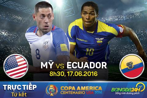 Mỹ 2-1 Ecuador (KT): Chủ nhà hùng dũng bước vào bán kết Copa America 2016