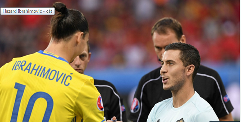 Hazard chúc Ibra chơi tốt trong màu áo M.U
