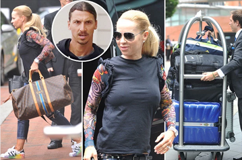 Vợ Ibrahimovic tức tưởi dọn đồ ra khỏi khách sạn của M.U