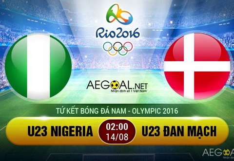 Nhan dinh U23 Nigeria vs U23 Dan Mach 2h ngay 148 (Tu ket Olympic 2016) hinh anh