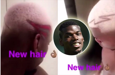 “Bom tấn” Pogba khoe kiểu tóc mới nhất trong màu áo M.U