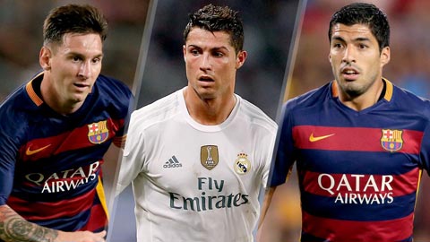 Vua phá lưới La Liga 2016/17: Cuộc đấu nội bộ của Messi, Ronaldo và Suarez