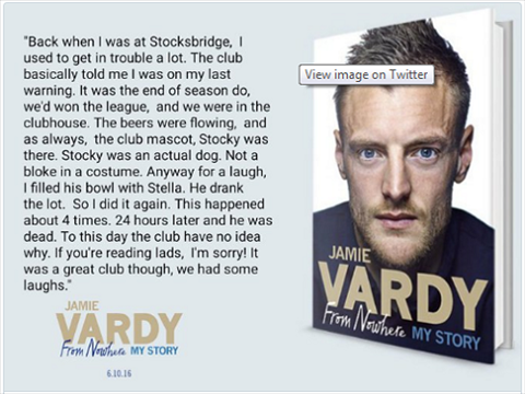 Tự truyện của Jamie Vardy chưa xuất bản đã có hàng “nhái”