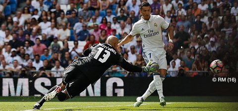 Cris Ronaldo tro lai va ghi ban de giup Real Madrid gianh chien thang.