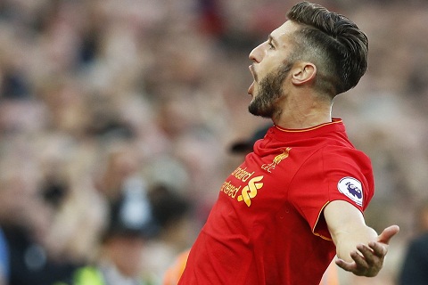 Hàng công Liverpol cần phải nhắc tới Adam Lallana
