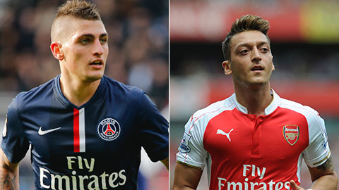 Dư âm PSG 1-1 Arsenal: Ngày Verratti lu mờ Ozil