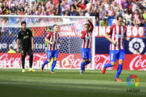 Atletico Madrid 5-0 Gijon: Sức mạnh đích thực
