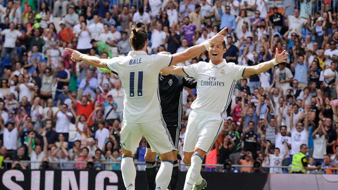 Real Madrid se thieu ca Cris Ronaldo lan Gareth Bale trong tran dau voi Espanyol.