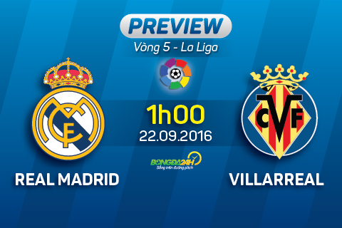 Real Madrid vs Villarreal (1h ngày 22/9): Quan trọng là 3 điểm!