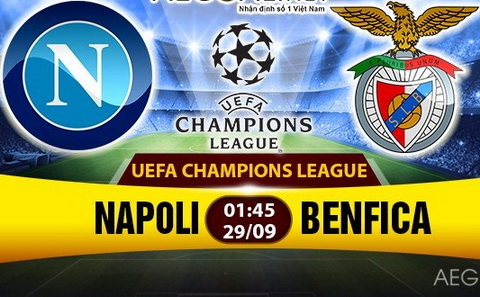 Nhan dinh Napoli vs Benfica 01h45 ngay 299 (Champions League 201617) hinh anh