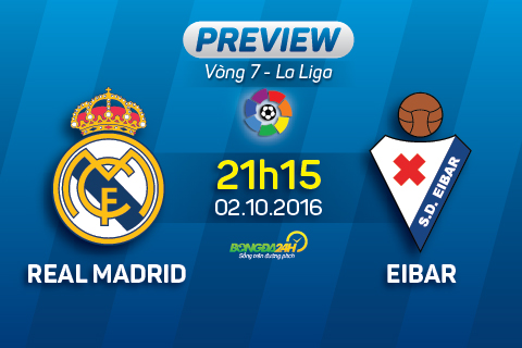 Real Madrid vs Eibar (21h15 ngày 2/10): Kền kền giải tỏa nỗi niềm