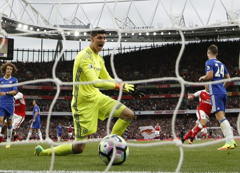 Góc thống kê: Thủ môn Courtois kém nhất Premier League 2016/17