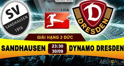 Nhan dinh Sandhausen vs Dynamo Dresden 23h30 ngay 309 (Hang 2 Duc 201617) hinh anh