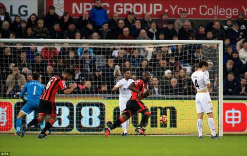 Tong hop Swansea 0-3 Bournemouth (Vong 19 NHA 201617) hinh anh