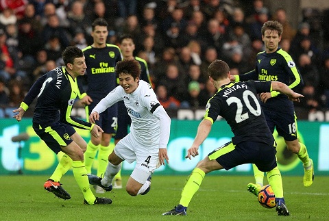 Swansea 0-4 Arsenal: Sự trở lại của tấm khiên vàng