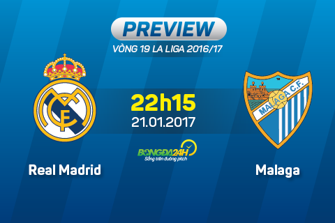 Real vs Malaga (22h15 ngày 21/1): Kền kền gặp mồi ngon