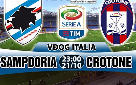 Nhận định Sampdoria vs Crotone 23h00 ngày 21/10 (Serie A 2017/18)