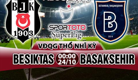Nhận định Besiktas vs Istanbul BB 0h00 ngày 24/10 (VĐQG Thổ Nhĩ Kỳ 2017/18)